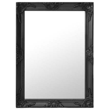 vidaXL Miroir mural style baroque 60x80 cm noir