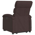 vidaXL Fauteuil inclinable de massage électrique Marron foncé Tissu