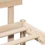 vidaXL Cadre de lit Marron 200 x 200 cm Bois de pin massif