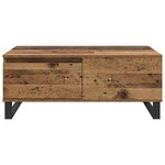 vidaXL Table basse Bois Ancien 90 x 50 x 36 5 cm Bois d'ingénierie