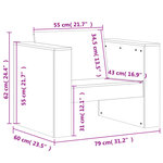 vidaXL Canapé de jardin 79x60x62 cm bois de pin massif