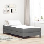Matelas à ressorts ensachés vidaXL Gris clair Moyen 80x200x20 cm Tissu