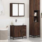 vidaXL Ensemble de meubles de salle de bain 2 Pièces Chêne marron