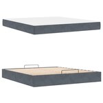 vidaXL Cadre de lit avec matelas avec matelas 2 Pièces Gris Foncé Velours