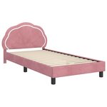 vidaXL Cadre de lit pour enfants avec tête de lit Rose 90 x 190 cm