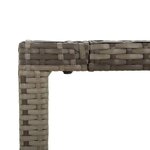 vidaXL Ensemble à manger de jardin 9 Pièces coussins gris résine tressée