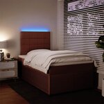 vidaXL Sommier à lattes de lit avec matelas Rose 120x200 cm Velours