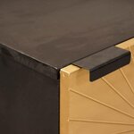 vidaXL Meuble d'appoint avec stockage Noir et or 40 x 33.5 x 110 cm