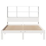 vidaXL Lit bibliothèque sans matelas blanc 140x200 cm bois pin massif
