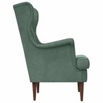 vidaXL Fauteuil Vert Mer Velours