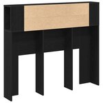 Tête de lit Cabinet Noir Chêne 120x19x104 5 cm Bois d'ingénierie