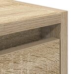 vidaXL Table de chevet murale chêne sonoma 38x34x40 cm