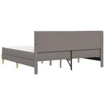 vidaXL Cadre de lit 200 x 200 cm Taupe