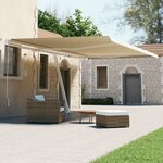 vidaXL Auvent automatique sur pied 500x300 cm Crème