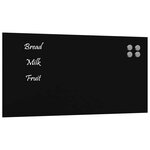 vidaXL Tableau noir magnétique mural Noir 80x40 cm Verre trempé