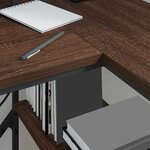 vidaXL Bureau Chêne marron 120 x 79 x 86.5 cm Bois d'ingénierie