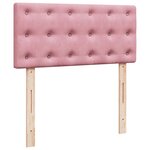 vidaXL Sommier à lattes de lit avec matelas Rose 90x200 cm Velours