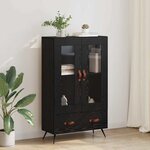vidaXL Haut Armoire avec tiroir Chêne noir 69 5 x 31 x 115 cm