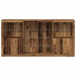 vidaXL Buffet 3 Pièces Bois ancien 202 x 37 x 100 cm Bois d'ingénierie
