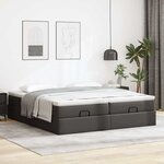 VidaXL Cadre de lit ottoman avec matelas noir 200x200 cm similicuir