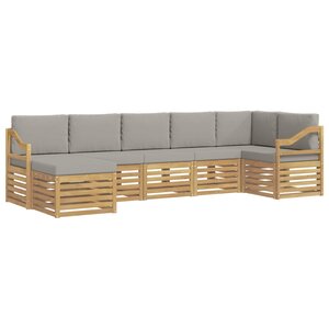 vidaXL Ensemble de canapés d'extérieur 7 pc Blanc et gris clair