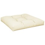 vidaXL Coussins de palette lot de 2 crème tissu