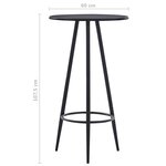vidaXL Ensemble de bar 5 Pièces Tissu Gris foncé