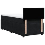 vidaXL Sommier à lattes de lit avec matelas Noir 90x200 cm Velours