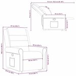 vidaXL Fauteuil inclinable Gris clair Tissu