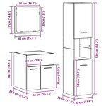 vidaXL Ensemble de meubles de salle de bain 3 pièces en bois vieilli