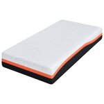 vidaXL Matelas Blanc  Gris 80 x 160 cm Mousse