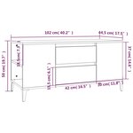 vidaXL Meuble TV Blanc 102x44 5x50 cm Bois d'ingénierie