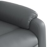 vidaXL Fauteuil inclinable électrique Gris Similicuir