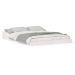 vidaXL Cadre de lit Blanc 120 x 200 cm Bois massif en pin