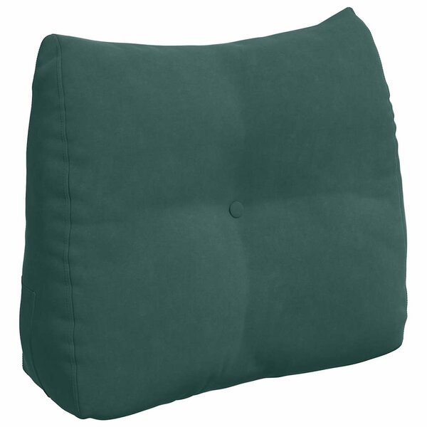 vidaXL Coussin de Dos Vert foncé 60 x 24 x 50 cm Velours