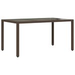 vidaXL Ensemble de bistro de jardin 7 Pièces coussins marron poly rotin