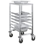 vidaXL Chariot à plateaux 6 bacs GN 39x55x87 cm acier inoxydable