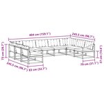 vidaXL Ensemble de canapés d'extérieur 9 Pièces Blanc et gris clair