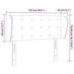 vidaXL Tête de lit avec oreilles Gris clair 103x23x78/88 cm Tissu