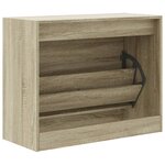 vidaXL Armoire à chaussures chêne sonoma 80x34x63 cm bois d'ingénierie