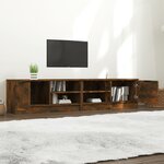 vidaXL Meubles TV 2 Pièces Chêne fumé 80x35x36 5 cm Bois d'ingénierie