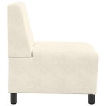 vidaXL Canapé modulaire sans accoudoirs Crème 55 cm Velours