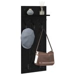 vidaXL Porte-manteau mural avec étagère Chêne noir 90 x 40 x 10 cm