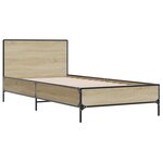 vidaXL Cadre de lit avec tête de lit Chêne Sonoma 80 x 200 cm
