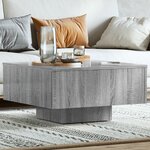 vidaXL Table basse Sonoma gris 60x60x31 5 cm Bois d'ingénierie