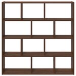 vidaXL Étagère cube murale 12 compartiments chêne marron