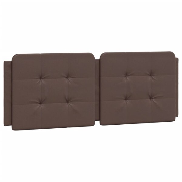 vidaXL Coussin de tête de lit Zadar marron 140 cm similicuir