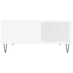 vidaXL Table basse blanc 80x80x36 5 cm bois d'ingénierie