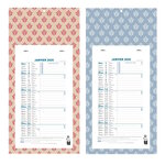 Calendrier Bloc Mensuel Mural 2025 - 16x33cm - Décor aléatoire*