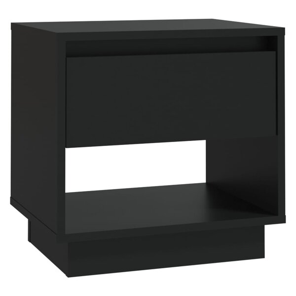 vidaXL Table de chevet Noir 45x34x44 cm Aggloméré